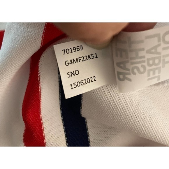 Men’s G/Fore GFore Polo Golf Shirt XL Offset Stripe NWT - Picture 9 of 9